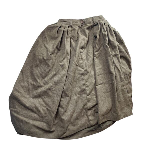 Escada Wool Midi Skirt Womens 42 USA 10 Medium Western Germany Vintage Pleated - Picture 1 of 16